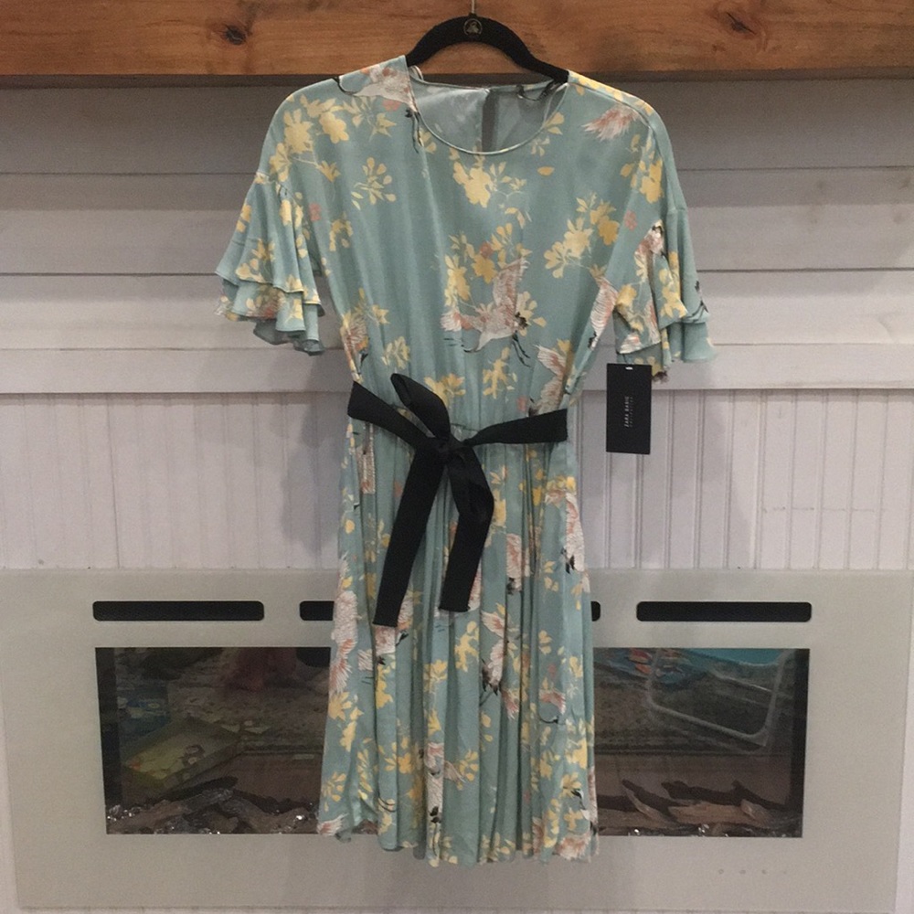 Zara Spring/summer flutter sleeve dress